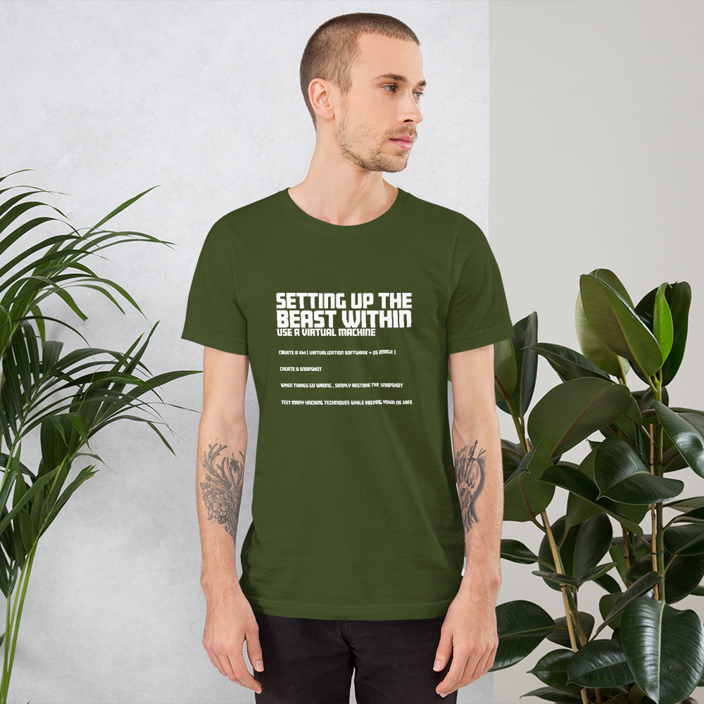 Setting Up the beast within - Short-Sleeve Unisex T-Shirt by DarkByteGear