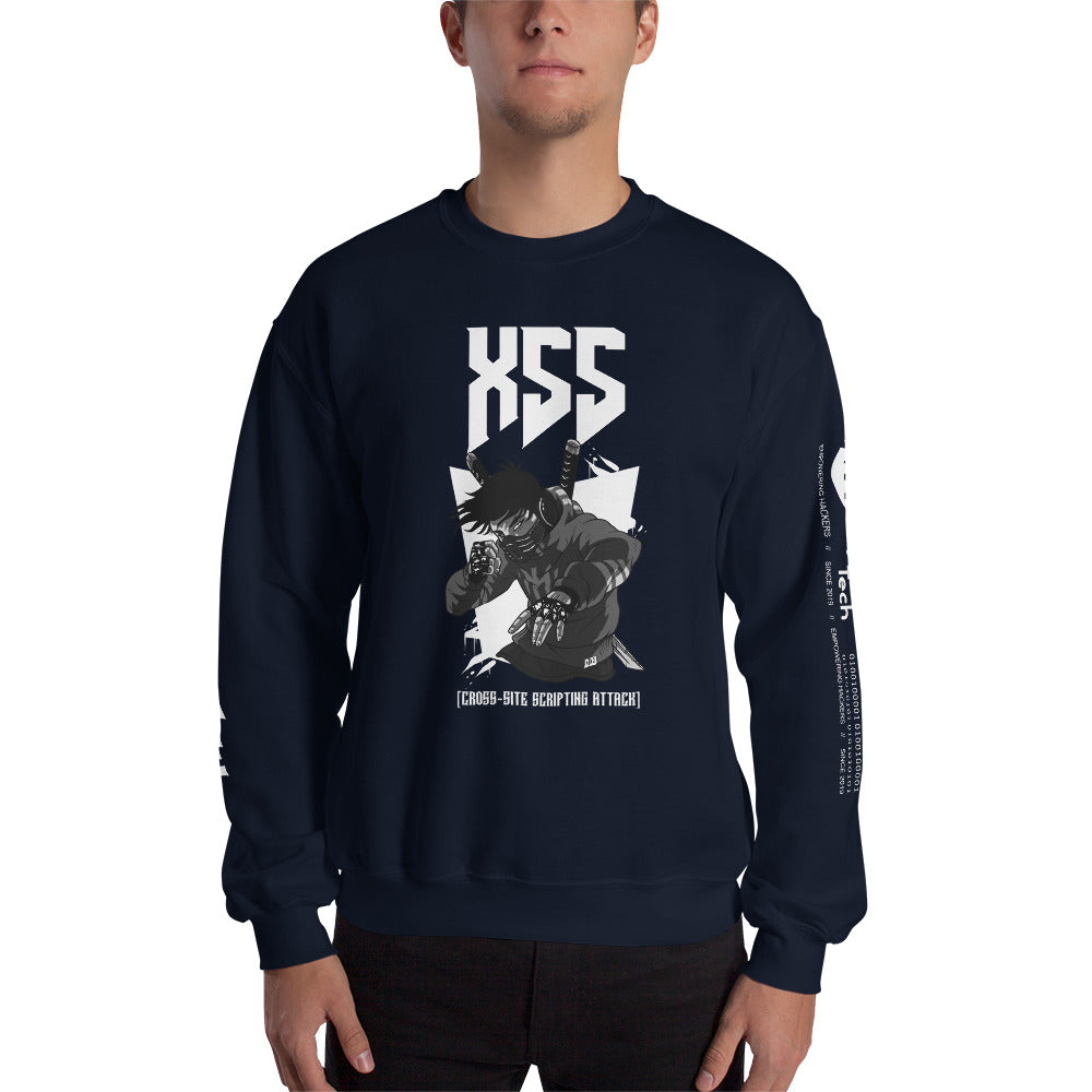 XSS cross-site scripting attack - Unisex Sweatshirt by DarkByteGear