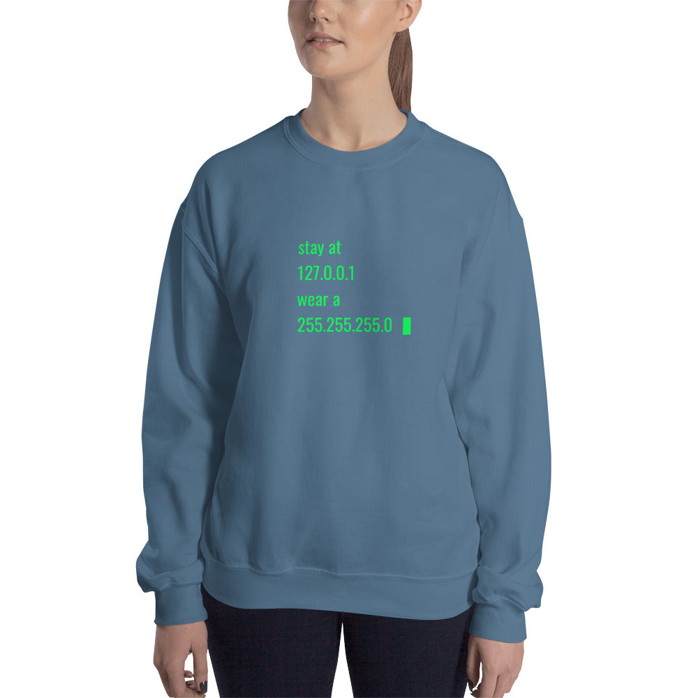 stay at at home, wear a mask v2 - Unisex Sweatshirt by DarkByteGear