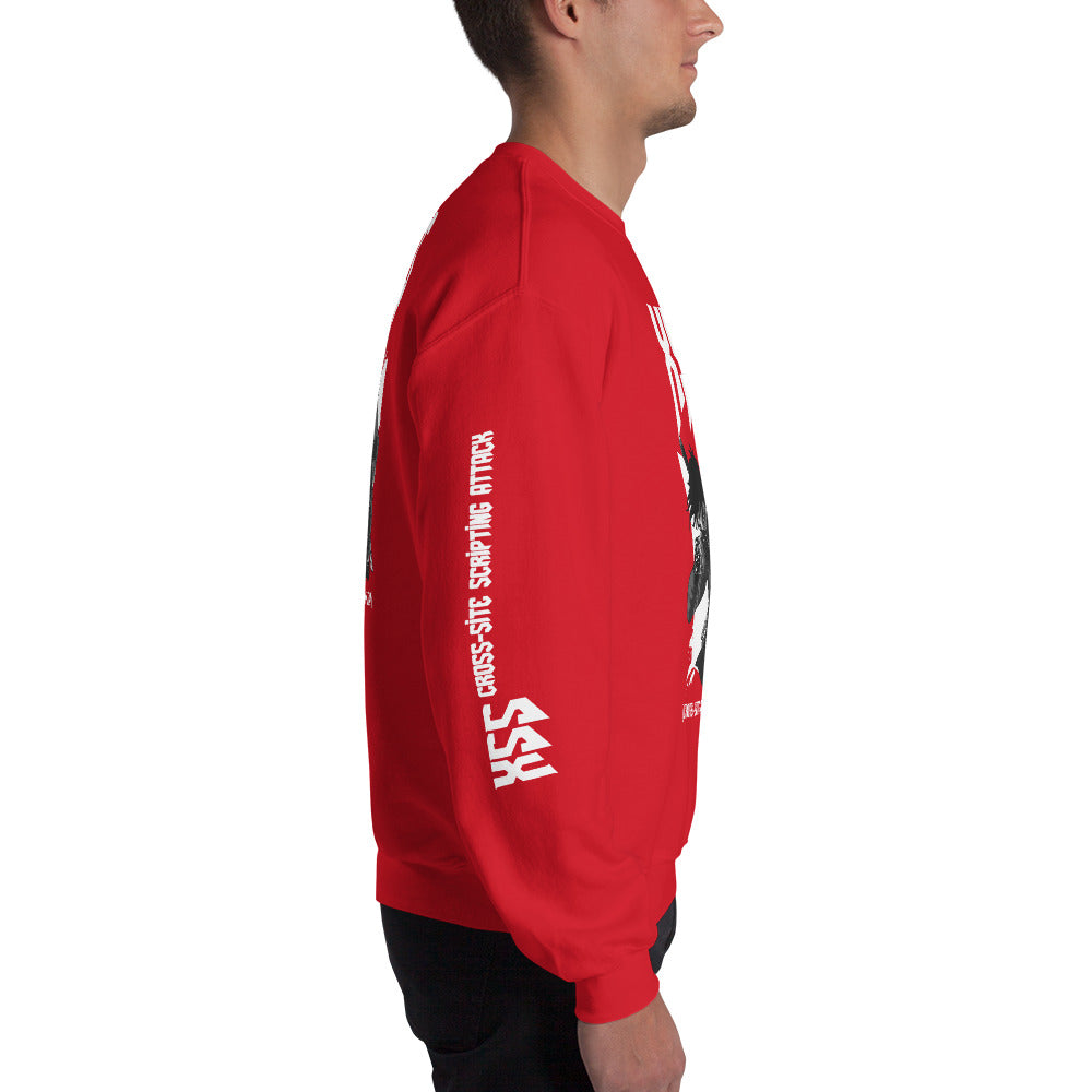 XSS cross-site scripting attack - Unisex Sweatshirt by DarkByteGear