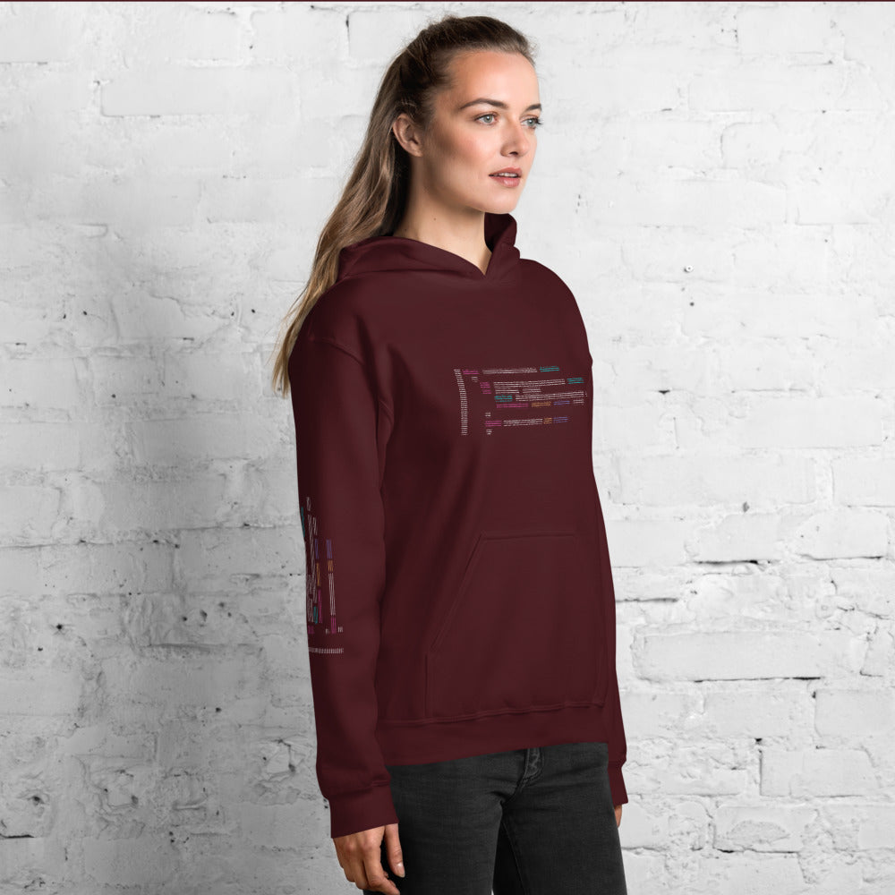 Code in ASCII - Unisex Hoodie by DarkByteGear