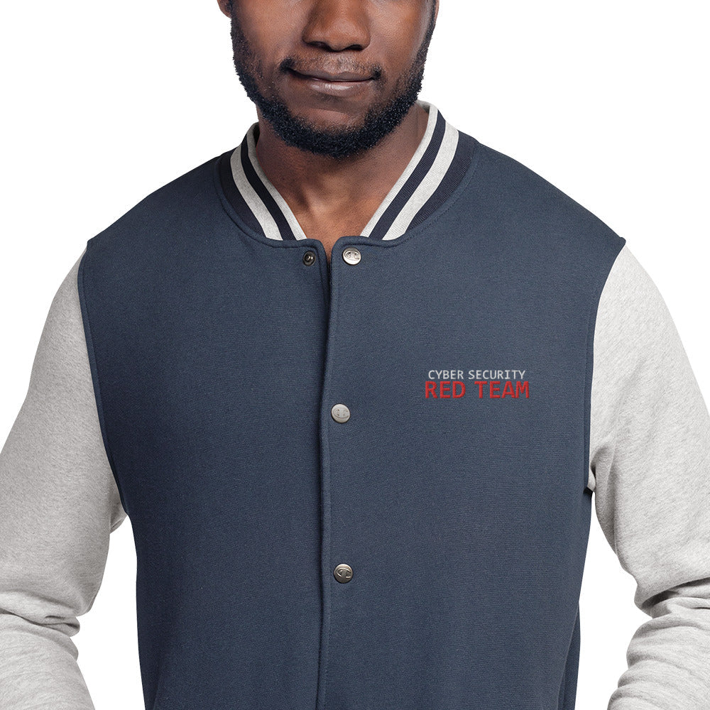 Cyber Security Red Team - Embroidered Champion Bomber Jacket by DarkByteGear