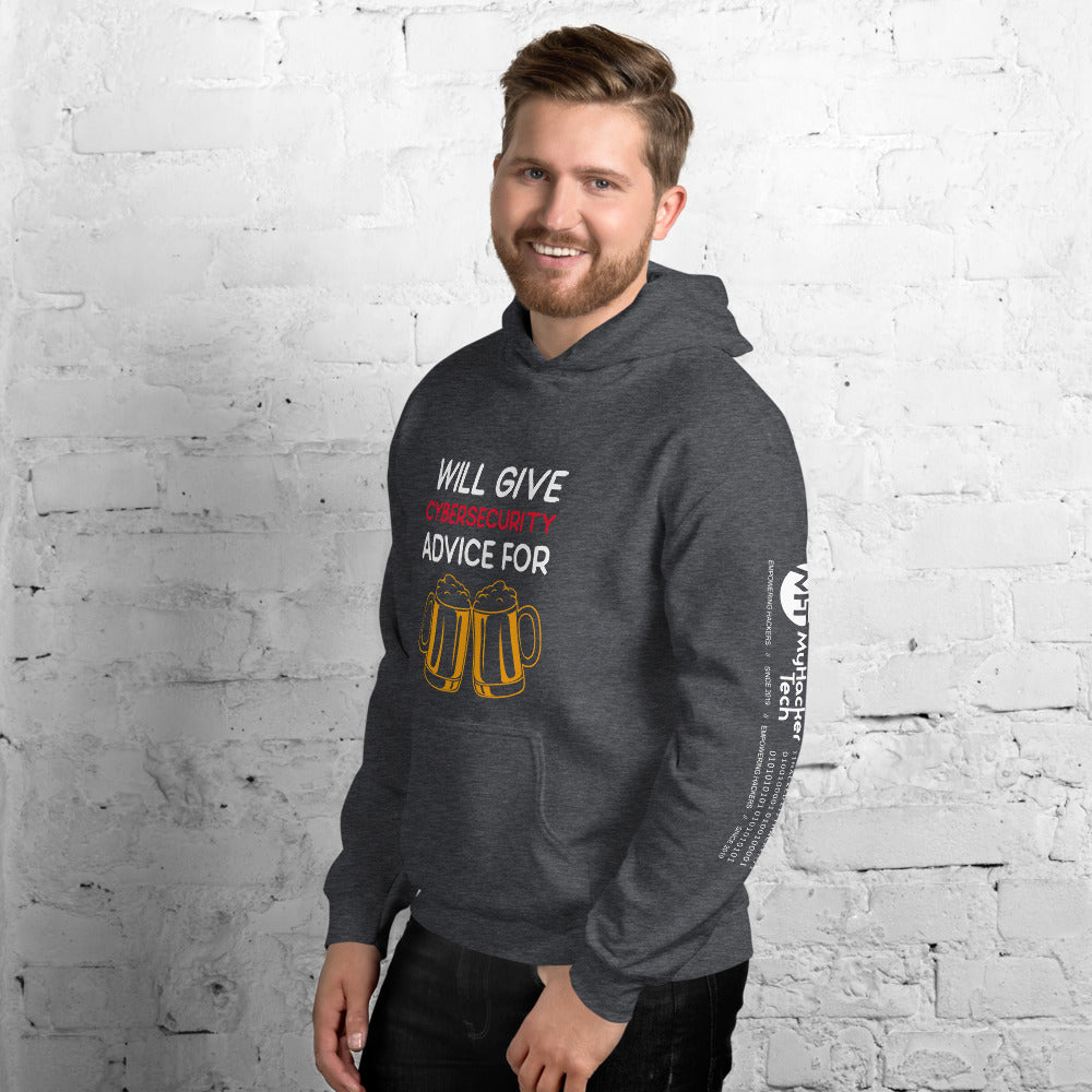Will give cyber security advice for beer - Unisex Hoodie by DarkByteGear