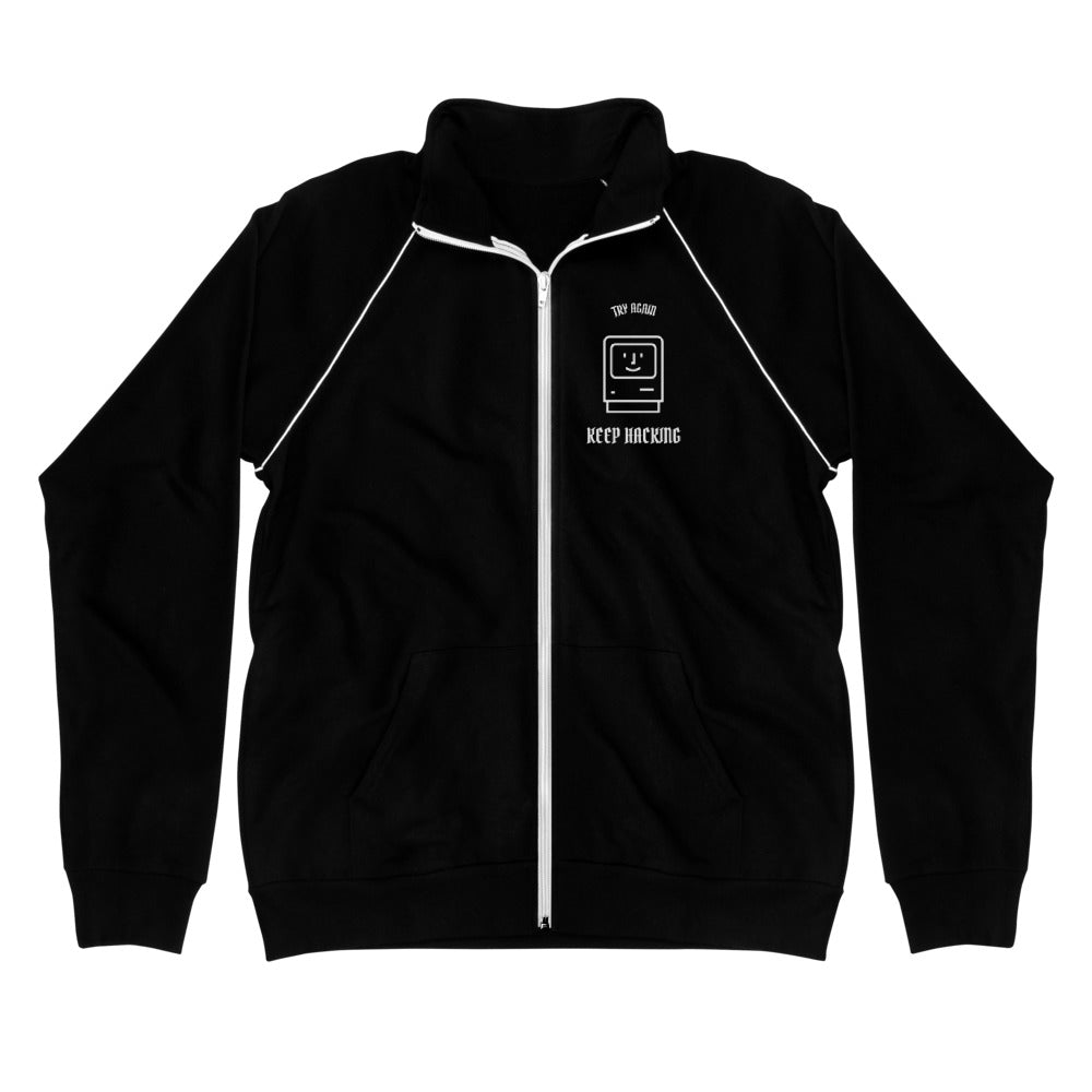 Keep hacking - Piped Fleece Jacket by DarkByteGear