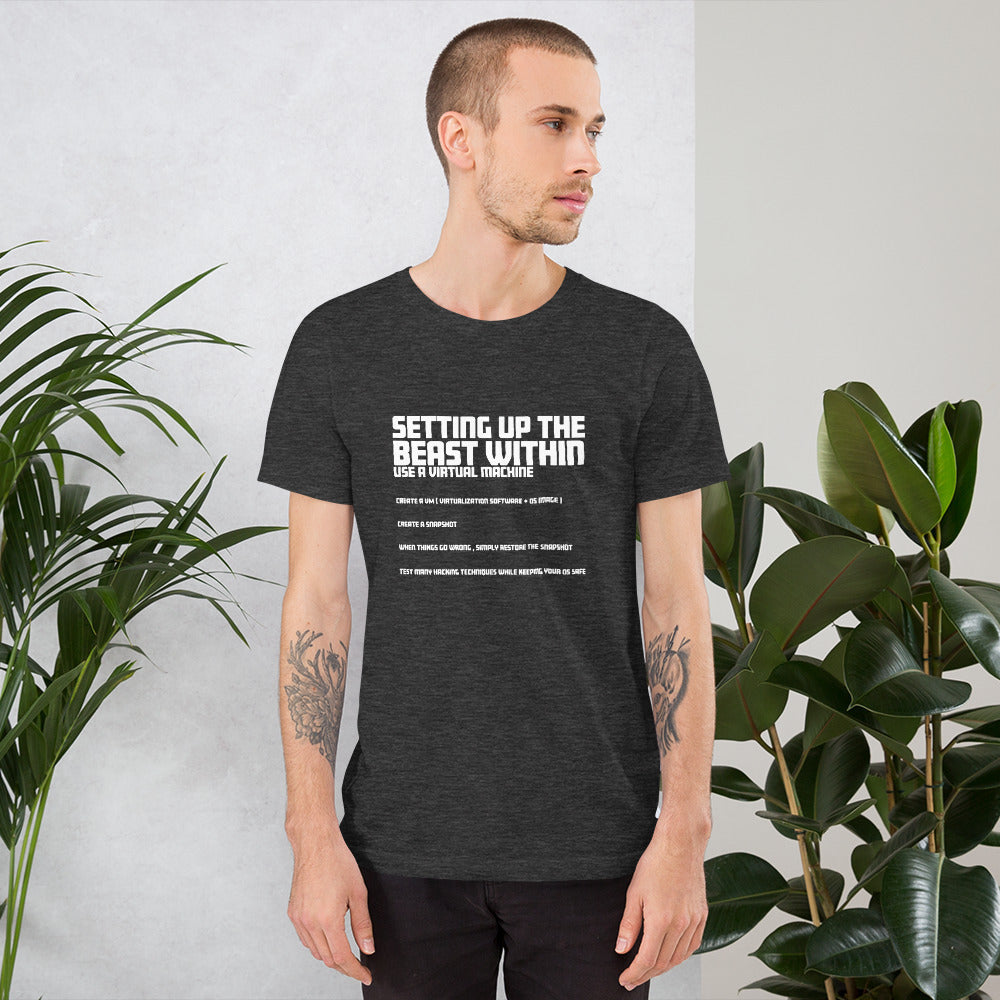 Setting Up the beast within - Short-Sleeve Unisex T-Shirt by DarkByteGear