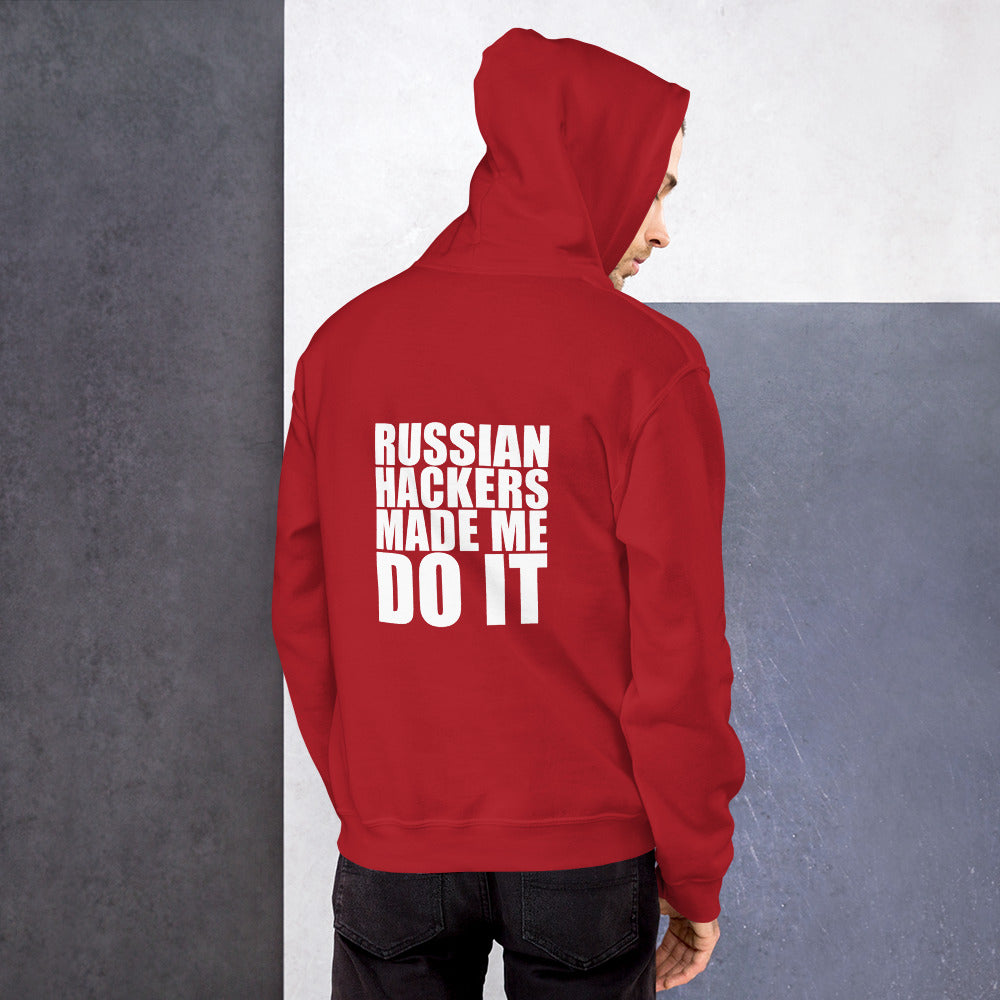 Russian hackers - Unisex Hoodie (white text) by DarkByteGear