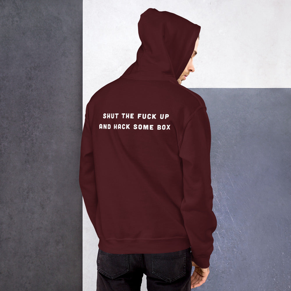 Shut the fuck up and hack some box - Unisex Hoodie by DarkByteGear
