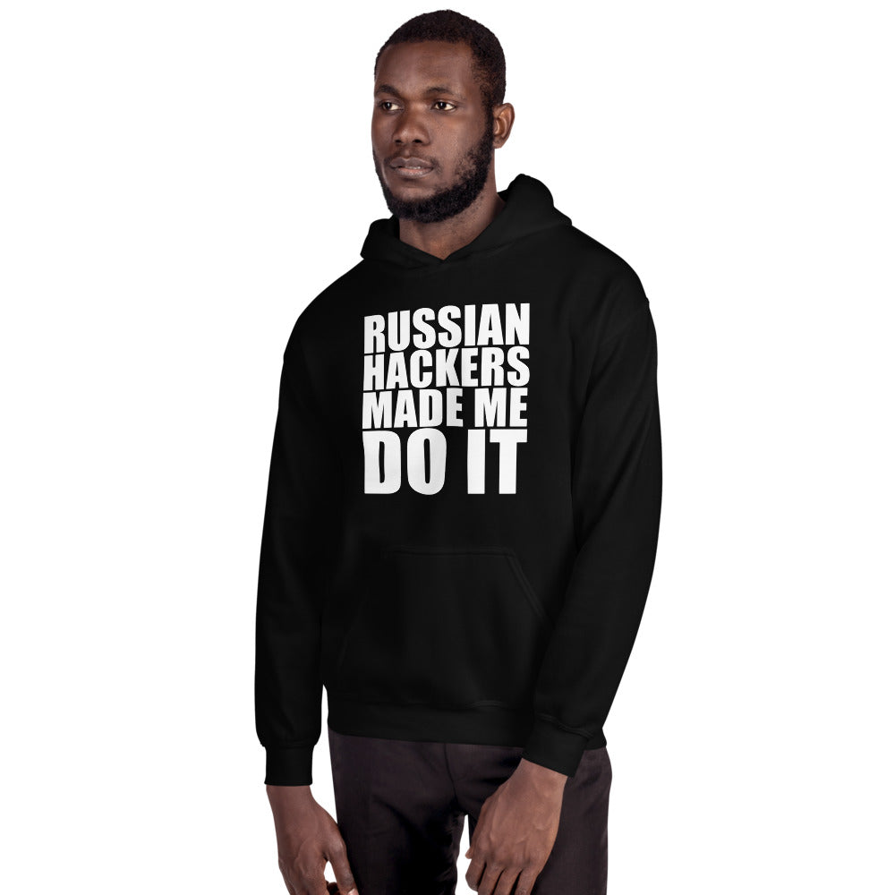 Russian hackers - Unisex Hoodie (white text) by DarkByteGear