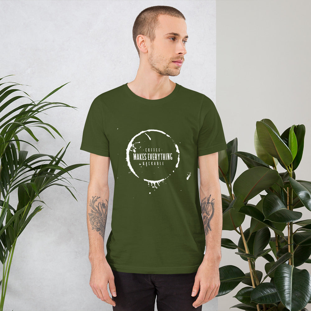 Coffee makes everything hackable - Short-Sleeve Unisex T-Shirt by DarkByteGear