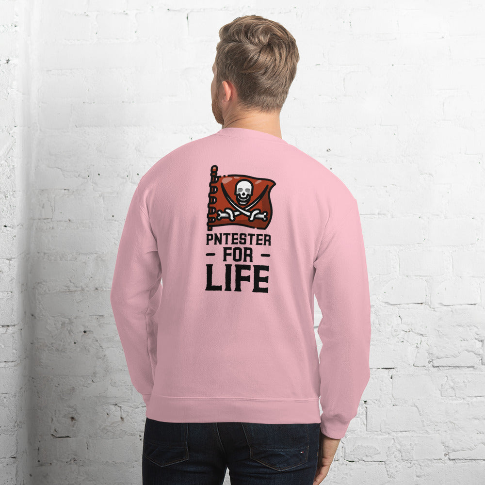 Pentester for life - Unisex Sweatshirt (black text) by DarkByteGear