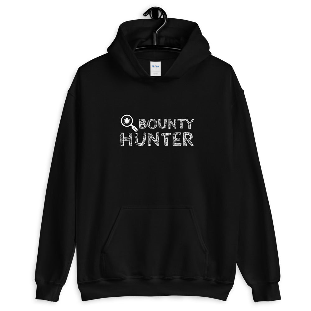 Bug bounty hunter - Hooded Sweatshirt (white text) by DarkByteGear