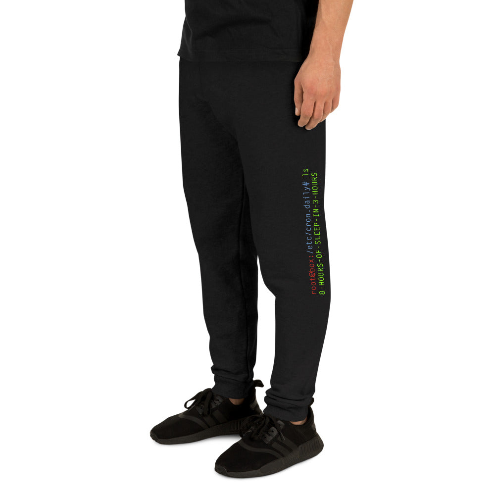 8 hours of sleep in 3 hours - Unisex Joggers by DarkByteGear