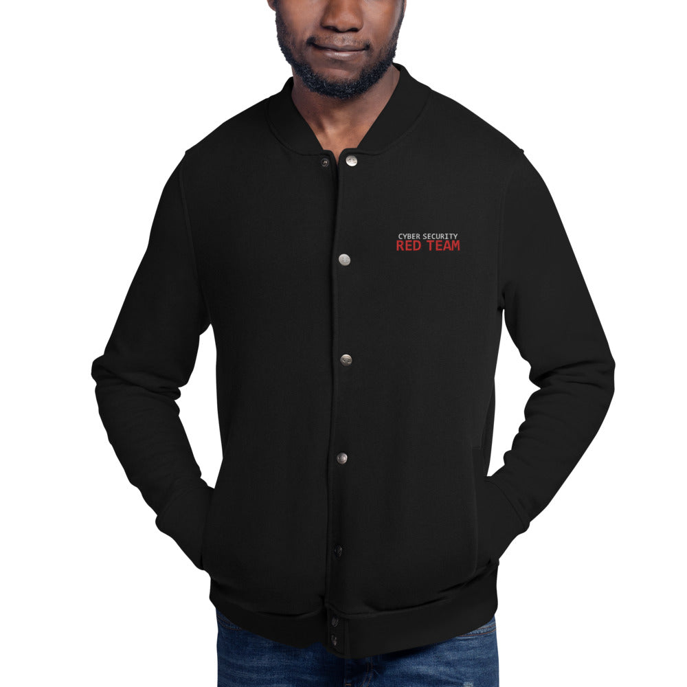 Cyber Security Red Team - Embroidered Champion Bomber Jacket by DarkByteGear