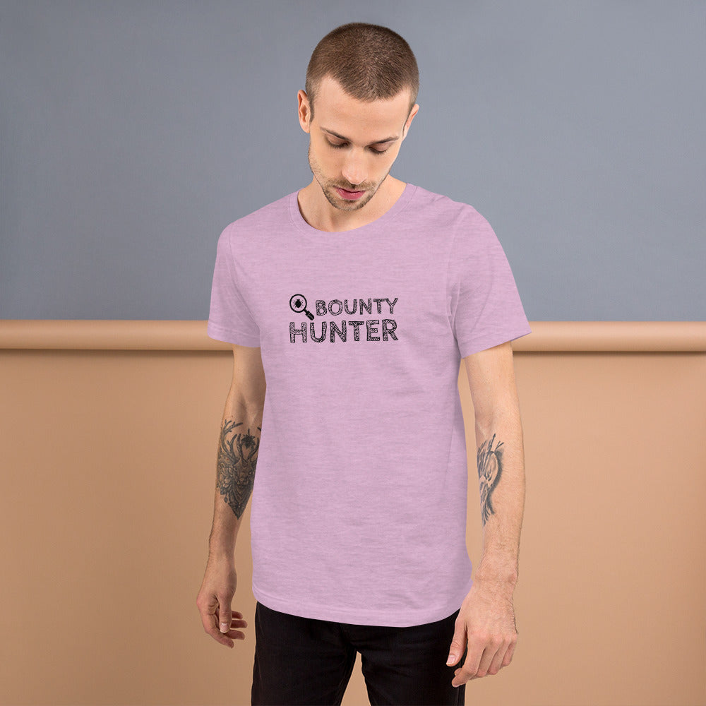 Bug bounty hunter - Short-Sleeve Unisex T-Shirt (black text) by DarkByteGear