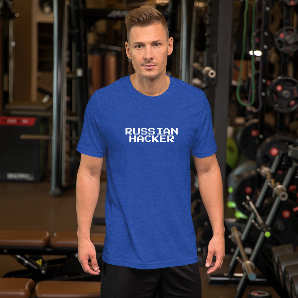 Russian Hacker - Short-Sleeve Unisex T-Shirt (white text) by DarkByteGear