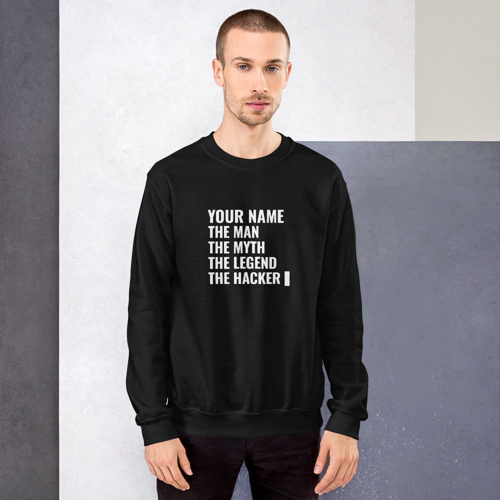 THE LEGEND THE HACKER - Unisex Sweatshirt by DarkByteGear