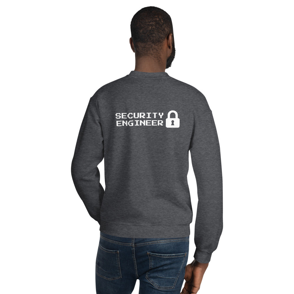 Security engineer - Unisex Sweatshirt (white text) by DarkByteGear