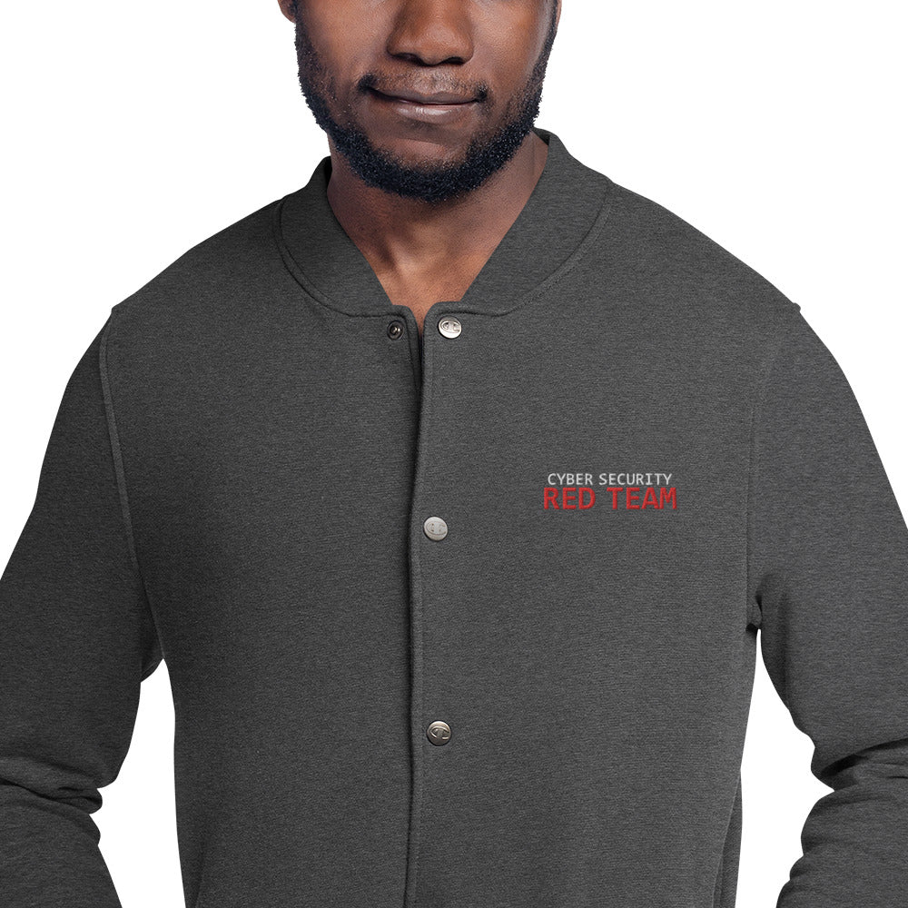 Cyber Security Red Team - Embroidered Champion Bomber Jacket by DarkByteGear