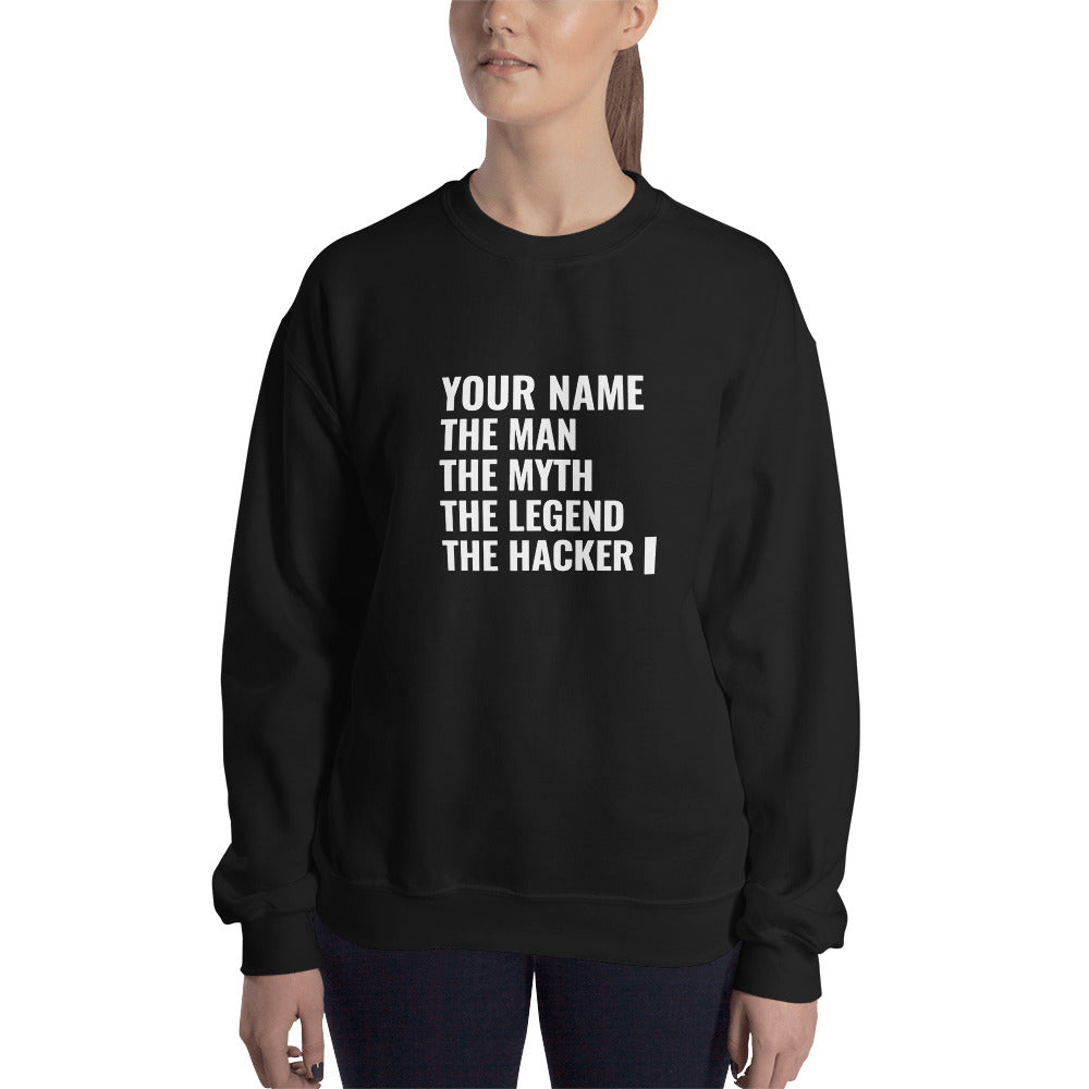 THE LEGEND THE HACKER - Unisex Sweatshirt by DarkByteGear