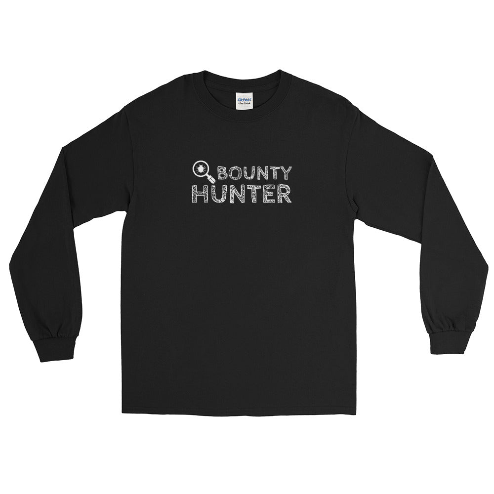 Bug bounty hunter - Long Sleeve T-Shirt (white text) by DarkByteGear