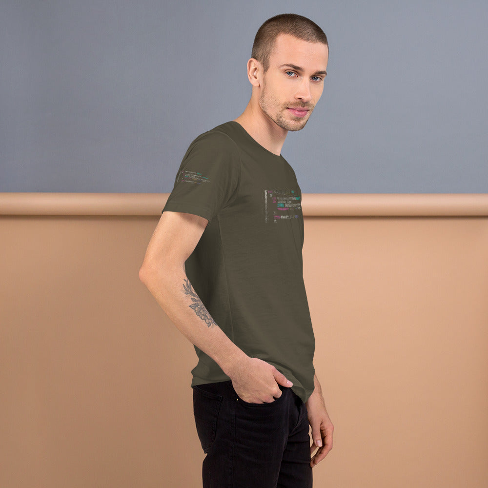 Code in ASCII - Short-Sleeve Unisex T-Shirt by DarkByteGear