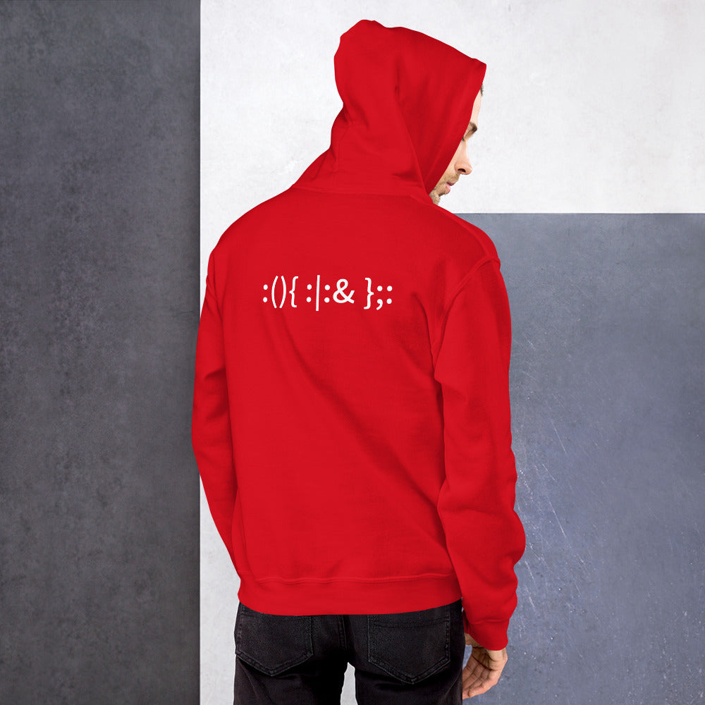 Linux Hackers - Bash Fork Bomb - Unisex Hoodie (with back design) by DarkByteGear