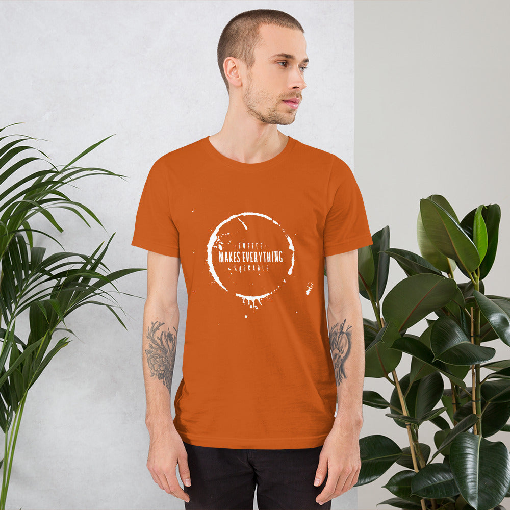 Coffee makes everything hackable - Short-Sleeve Unisex T-Shirt by DarkByteGear