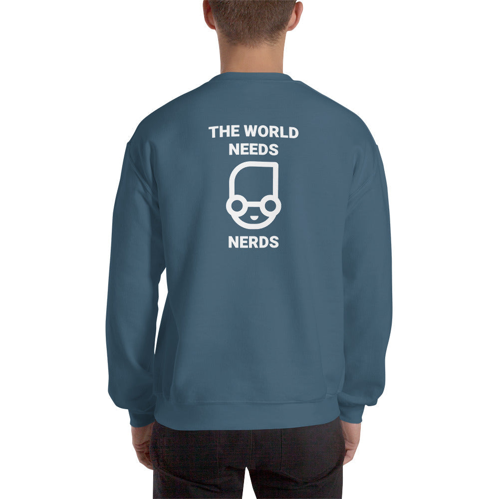 The world needs nerds - Unisex Sweatshirt (white text) by DarkByteGear