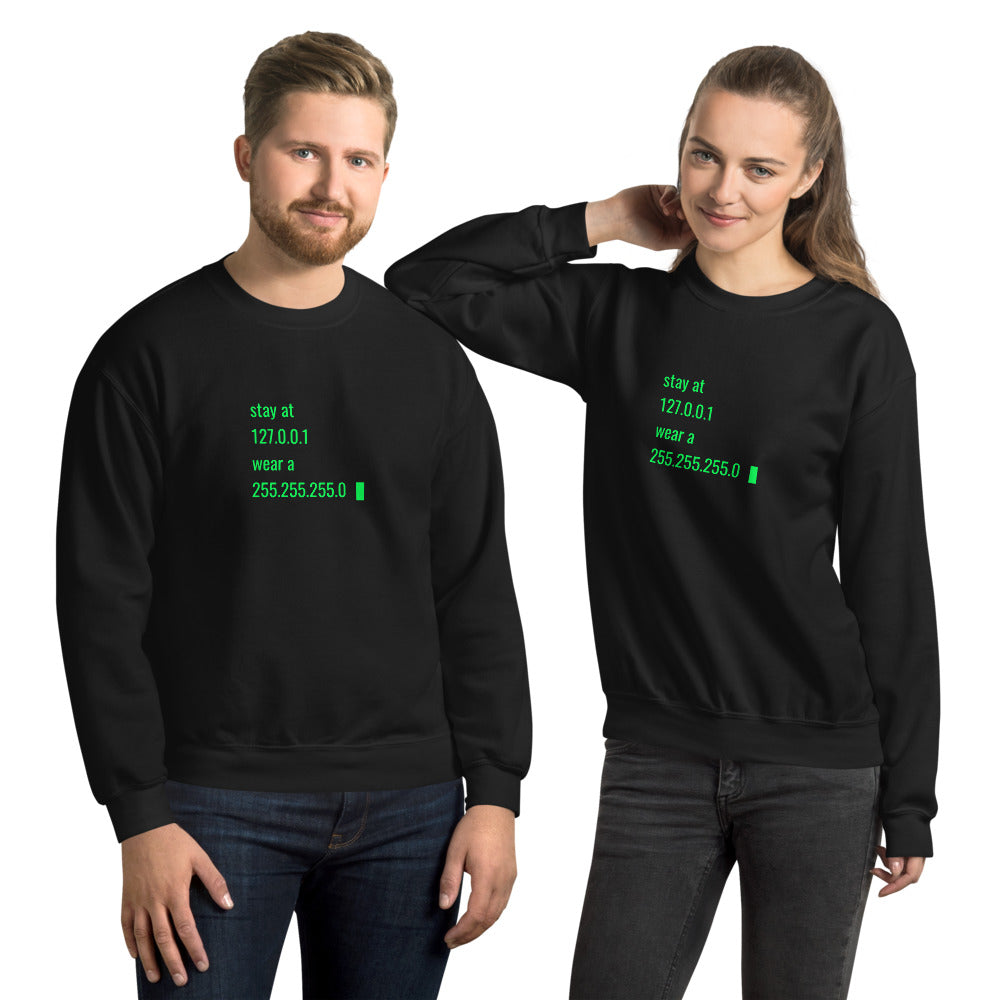 stay at at home, wear a mask v2 - Unisex Sweatshirt by DarkByteGear