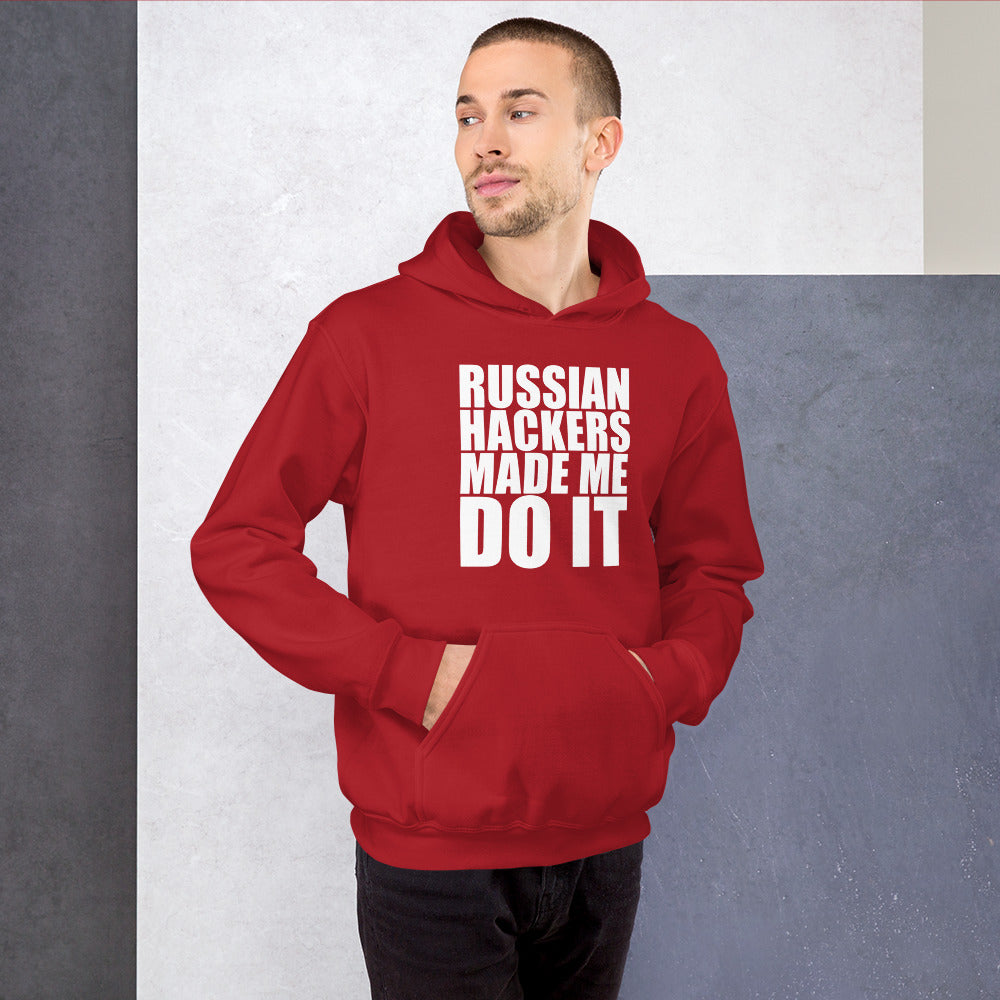 Russian hackers - Unisex Hoodie (white text) by DarkByteGear