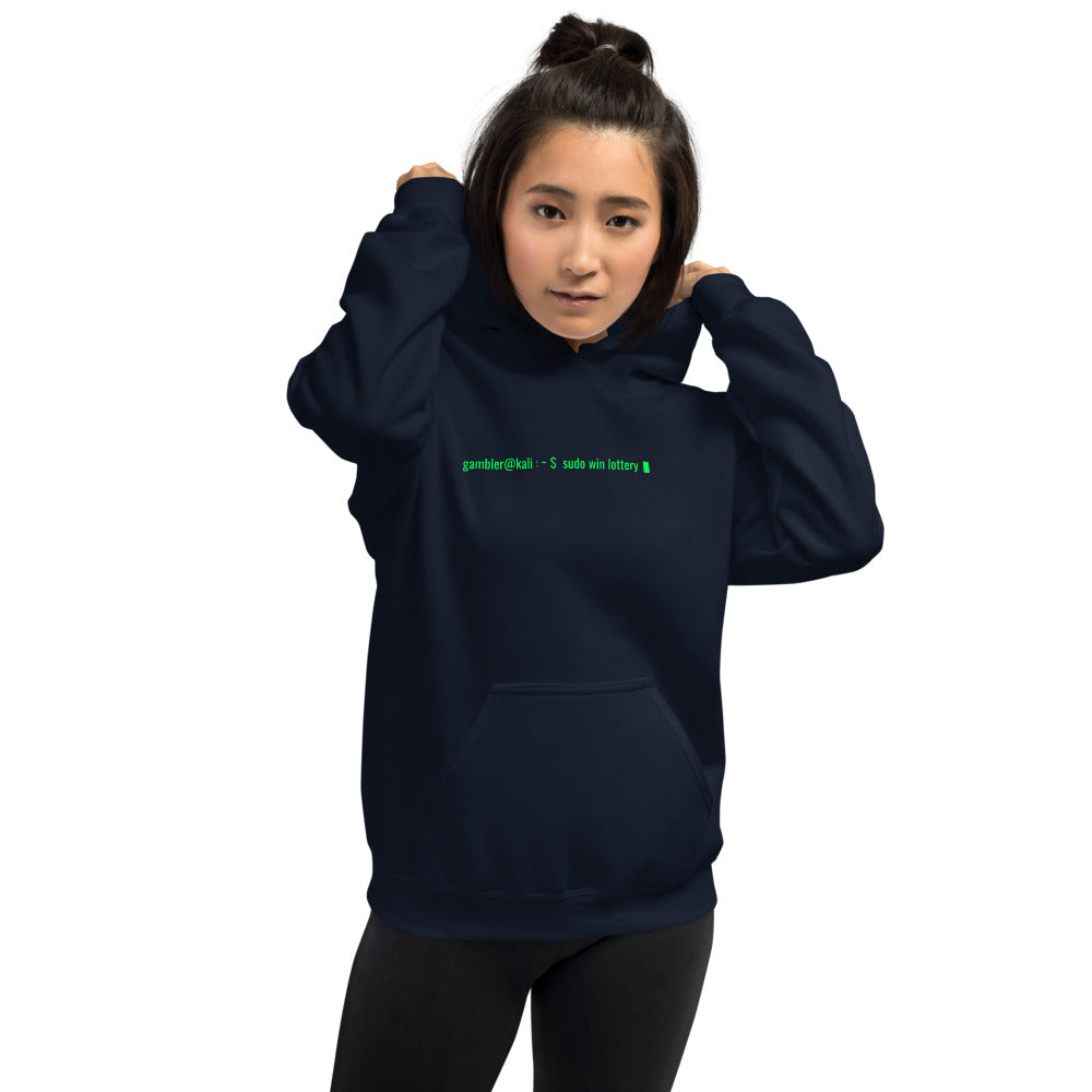 sudo win lottery - Unisex Hoodie by DarkByteGear