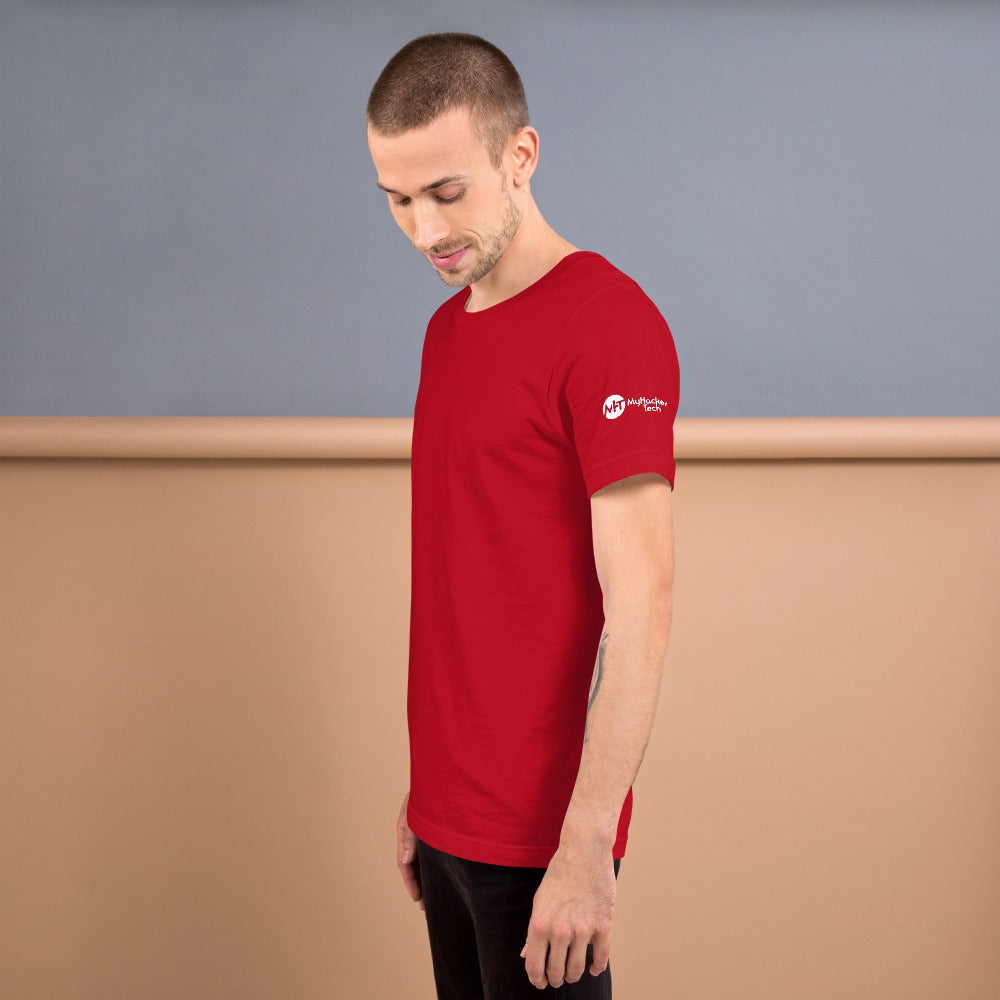 stay at at home, wear a mask - Short-Sleeve Unisex T-Shirt (with back design) by DarkByteGear