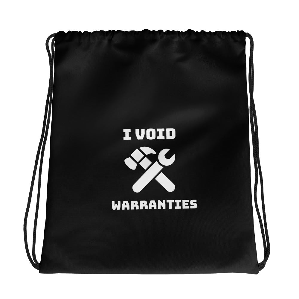 I void warranties - Drawstring bag (black) by DarkByteGear