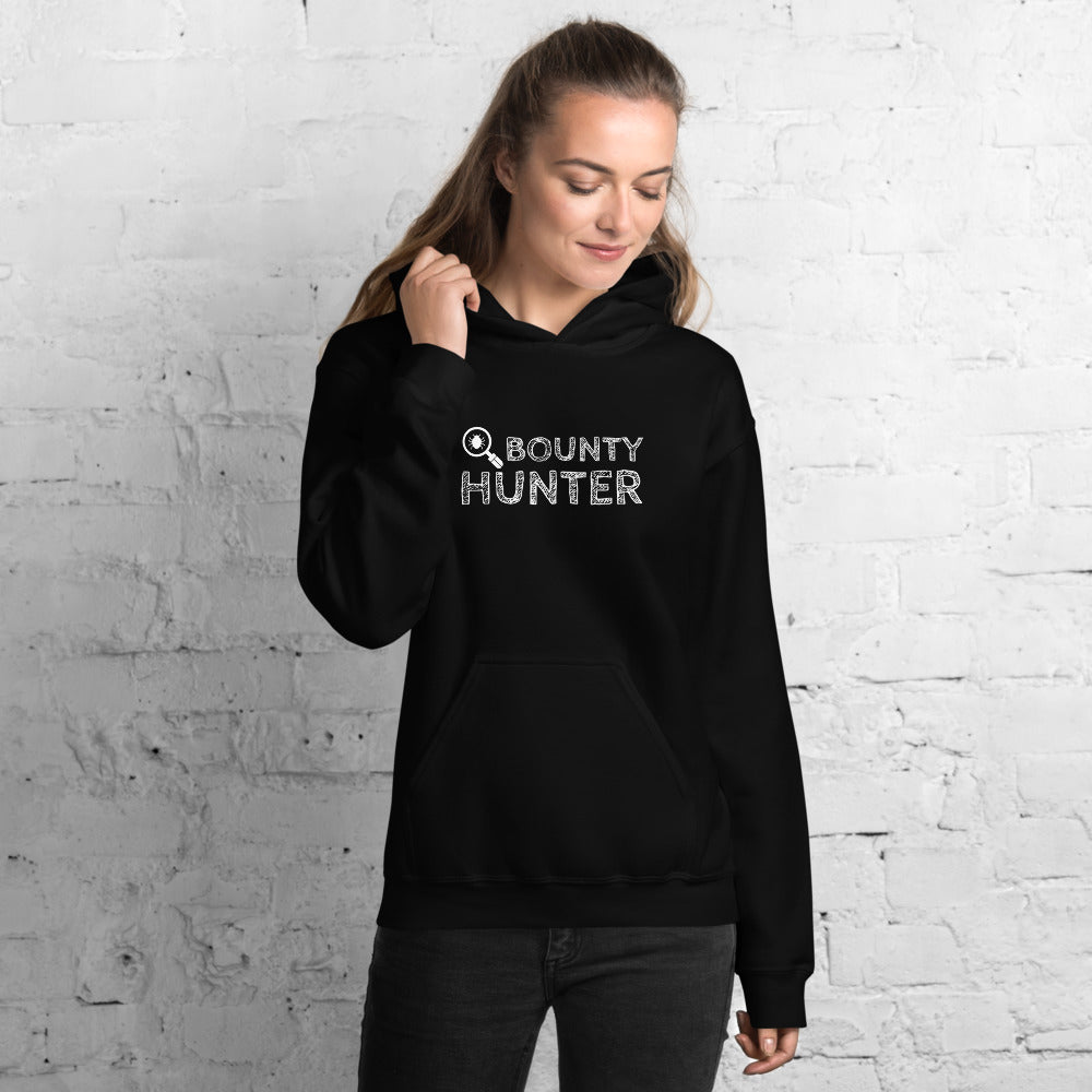 Bug bounty hunter - Hooded Sweatshirt (white text) by DarkByteGear