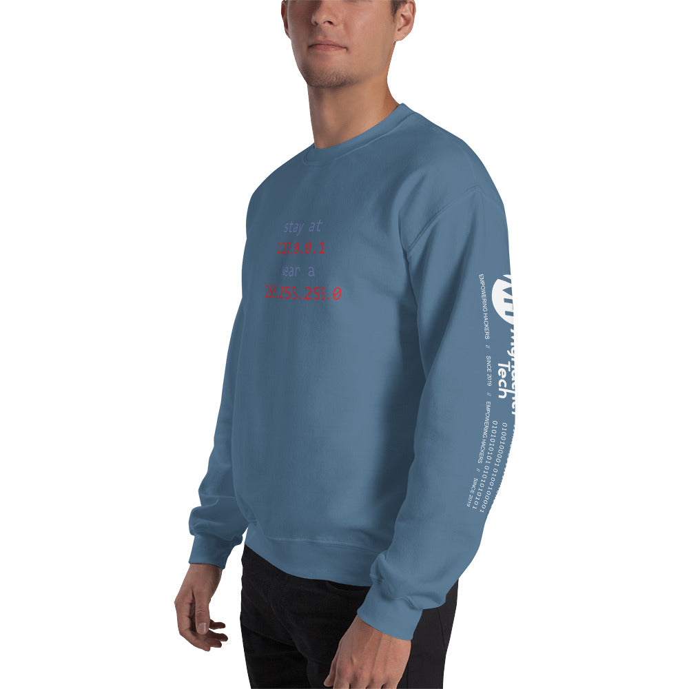 stay at at home, wear a mask v1 - Unisex Sweatshirt (with all side designs) by DarkByteGear