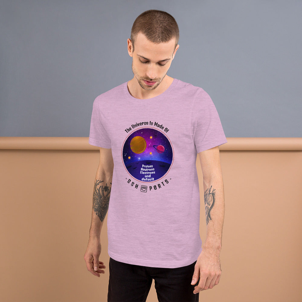 The Universe Is Made Of Default SSH Ports - Short-Sleeve Unisex T-Shirt by DarkByteGear