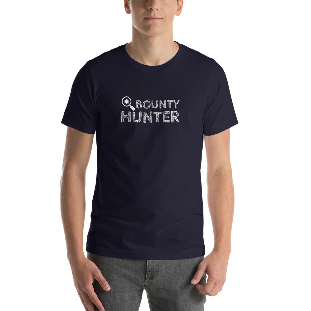 Bug bounty hunter - Short-Sleeve Unisex T-Shirt (white text) by DarkByteGear