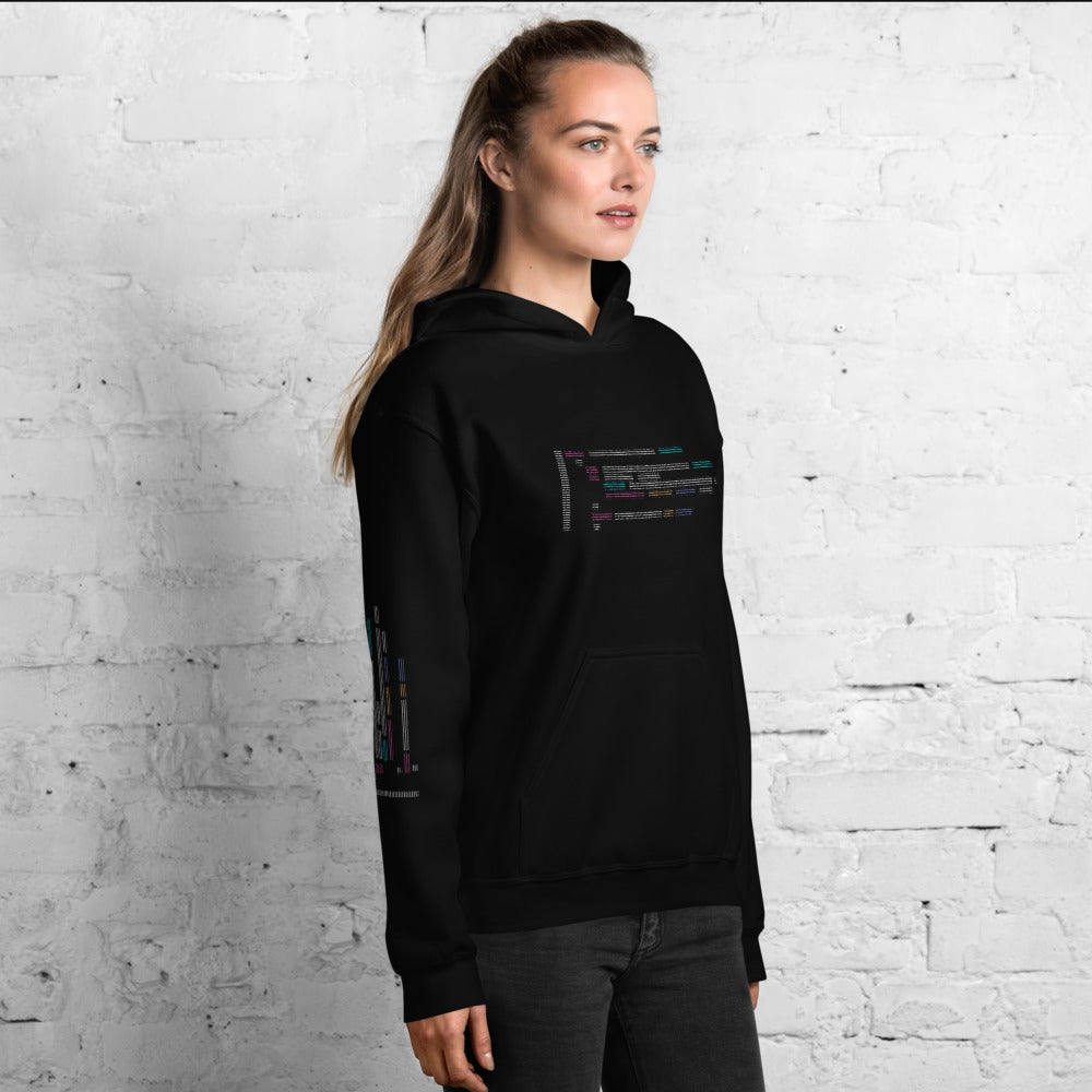 Code in ASCII - Unisex Hoodie by DarkByteGear
