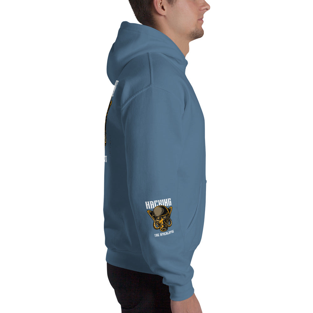 Hacking the apocalypse - Unisex Hoodie (with all sides design) by DarkByteGear