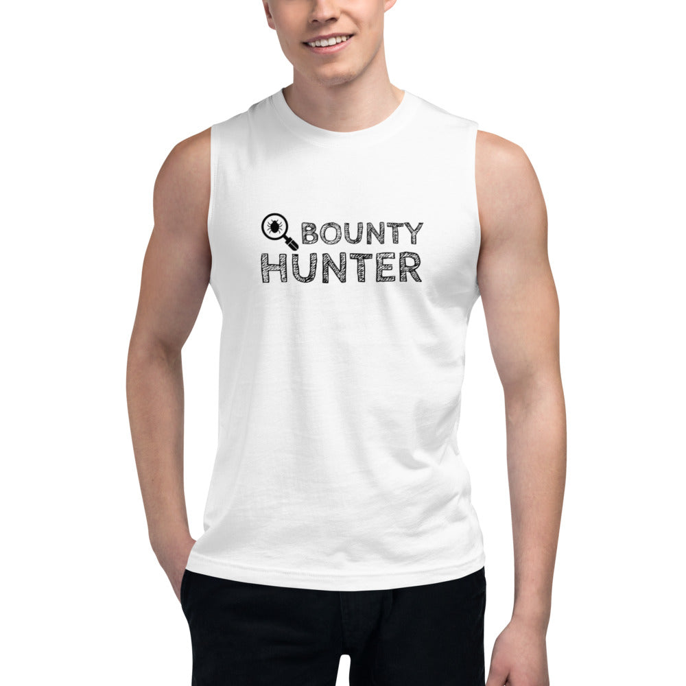 Bug bounty hunter - Muscle Shirt (black text) by DarkByteGear