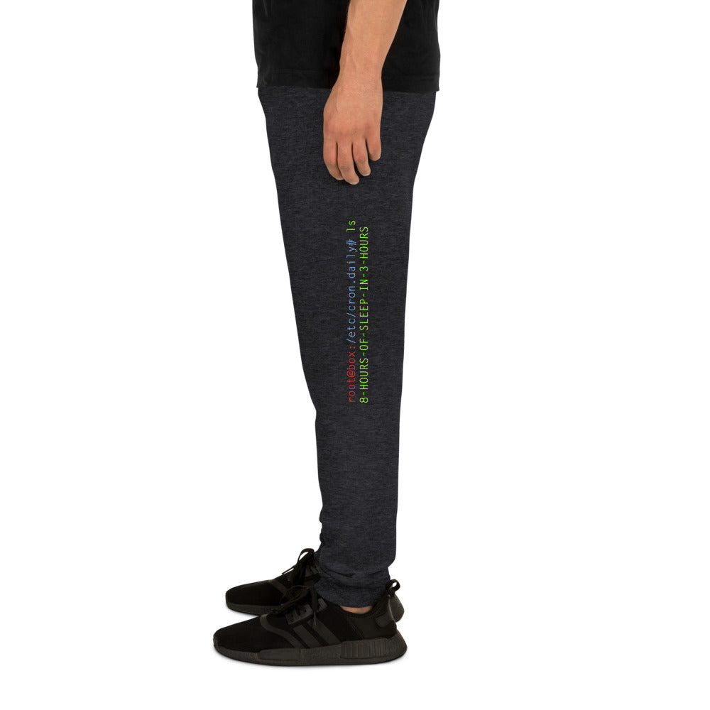 8 hours of sleep in 3 hours - Unisex Joggers by DarkByteGear