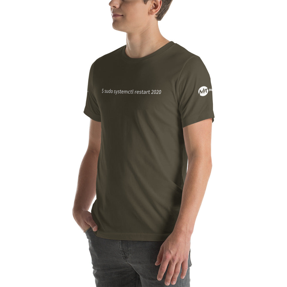 $ sudo systemctl restart 2020 - Short-Sleeve Unisex T-Shirt ( with all sides design) by DarkByteGear