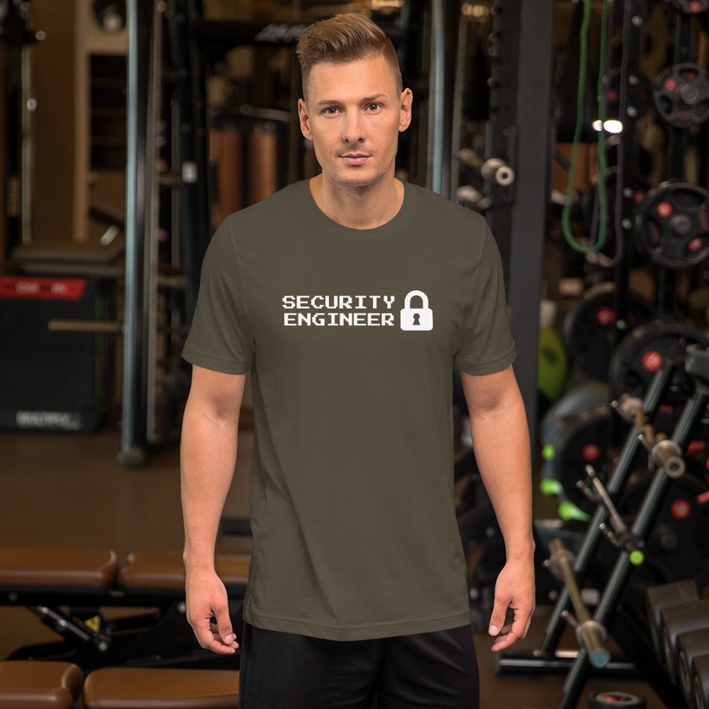 Security engineer - Short-Sleeve Unisex T-Shirt (white text) by DarkByteGear