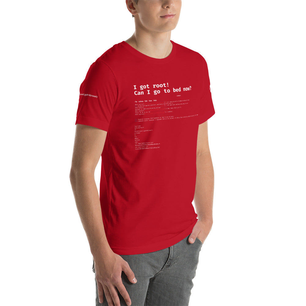 I got root! Can I go to bed now? - Short-Sleeve Unisex T-Shirt by DarkByteGear