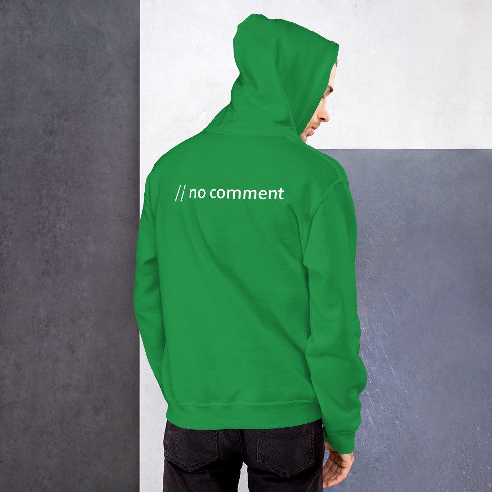 // no comment - Unisex Hoodie (with back design) by DarkByteGear