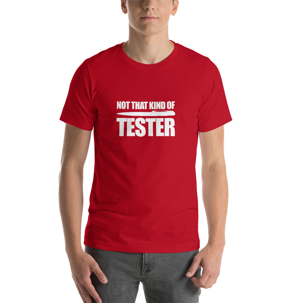 Not that kind of pen tester - Short-Sleeve Unisex T-Shirt (white text) by DarkByteGear
