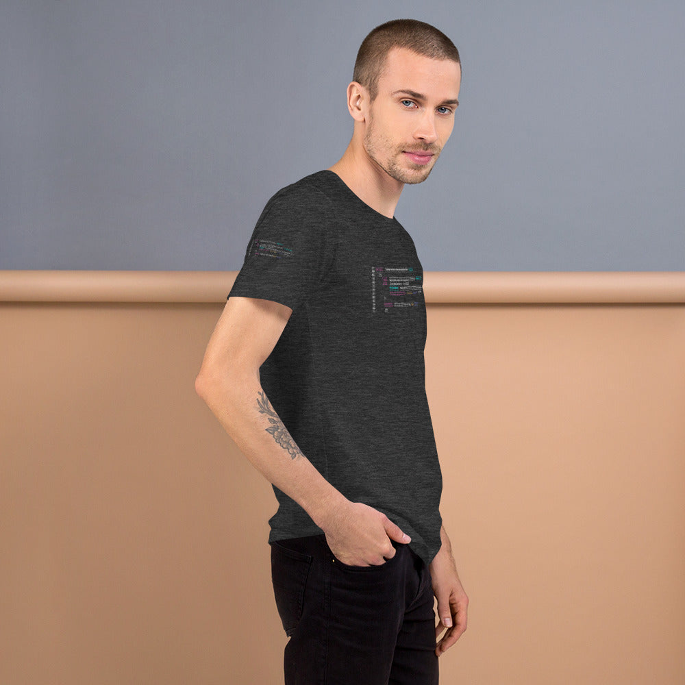 Code in ASCII - Short-Sleeve Unisex T-Shirt by DarkByteGear