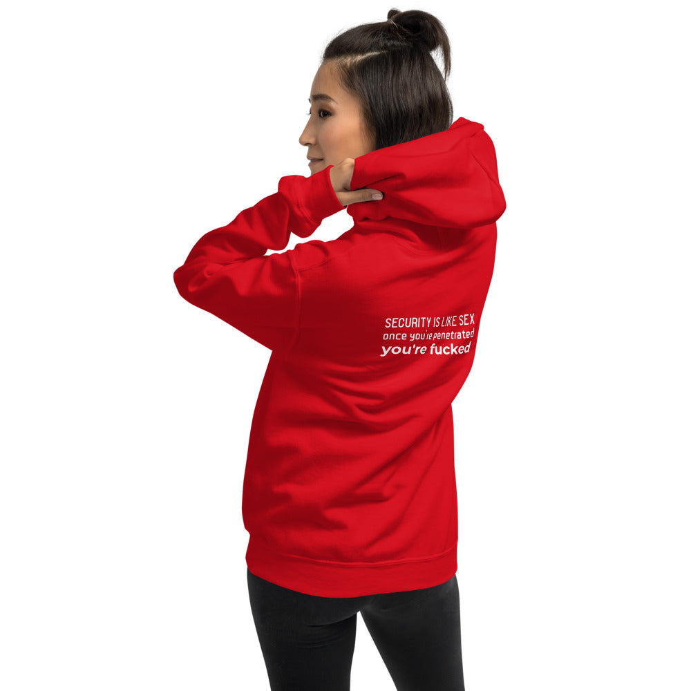 Security is like sex, once you're penetrated, you're fucked - Unisex Hoodie by DarkByteGear