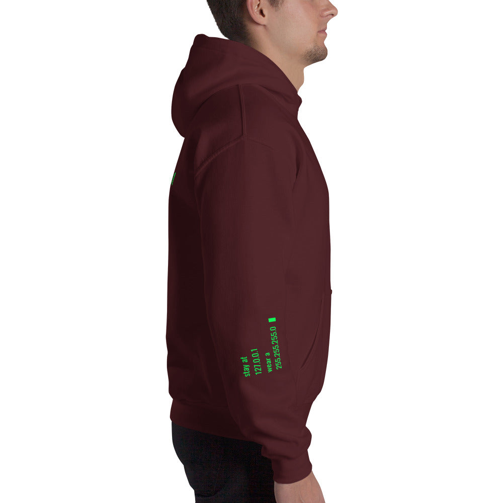 stay at at home, wear a mask v2 - Unisex Hoodie (with all sides design) by DarkByteGear