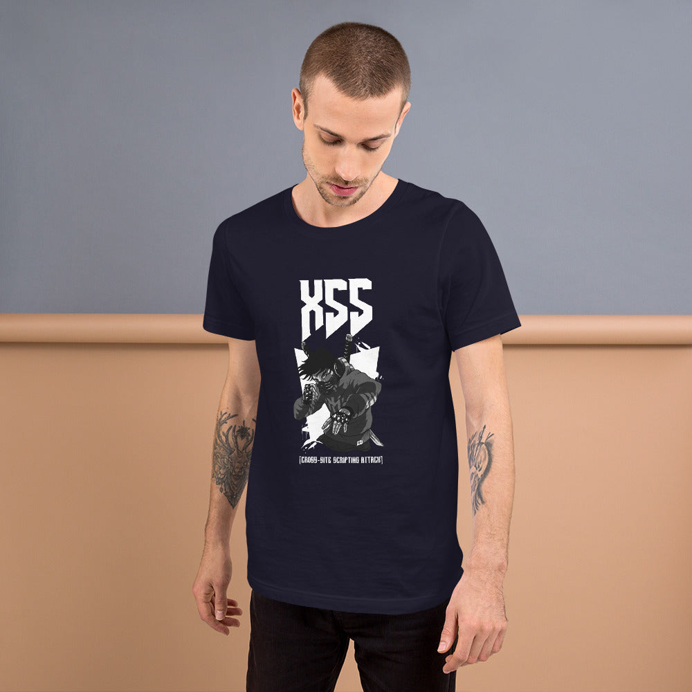 XSS cross-site scripting attack - Short-Sleeve Unisex T-Shirt by DarkByteGear